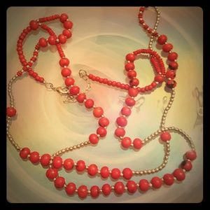 Long beaded necklace